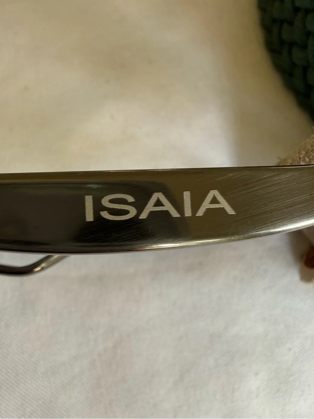 ISAIA Men's Woven Canvas and Suede Belt Made in Italy - Size 130